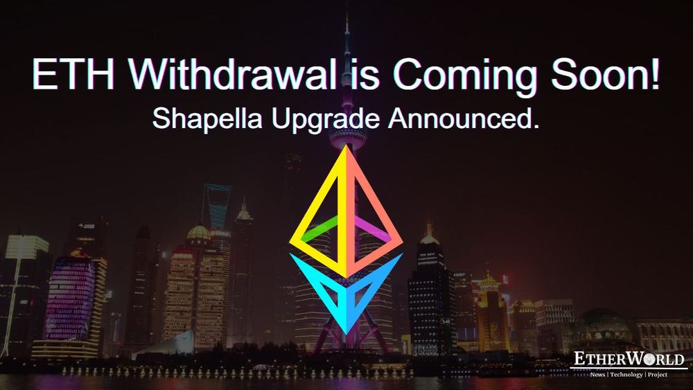 ETH withdrawal is coming soon! 
Shapella upgrade announced.