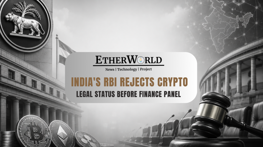 India's RBI Rejects Crypto Legal Status Before Finance Panel