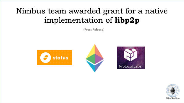 Nimbus team awarded grant for a native implementation of libp2p