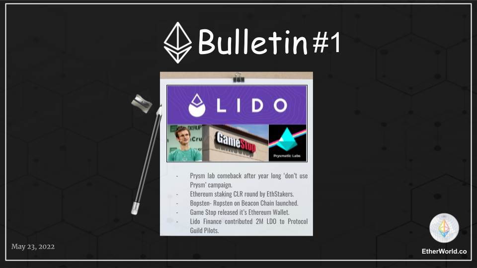 Ethereum Bulletin #1