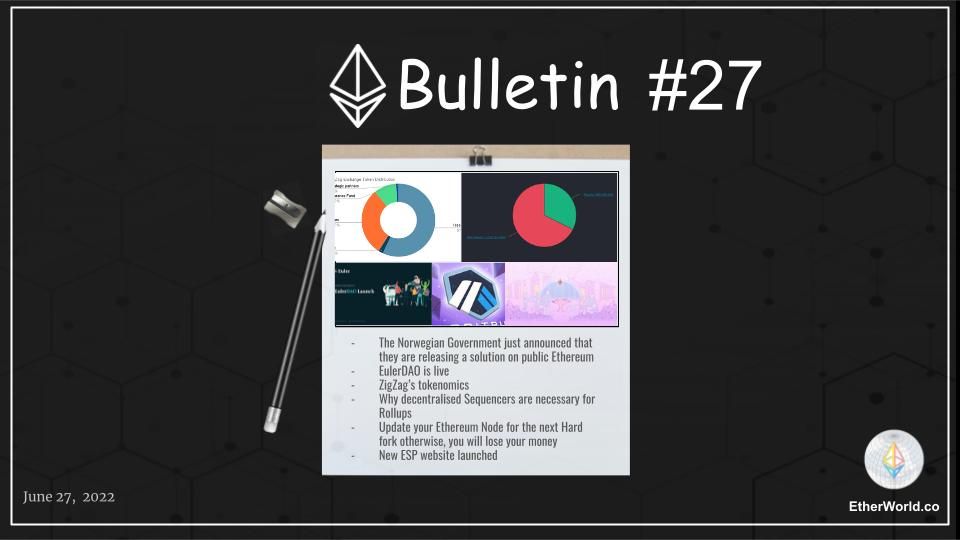 Ethereum Bulletin #27