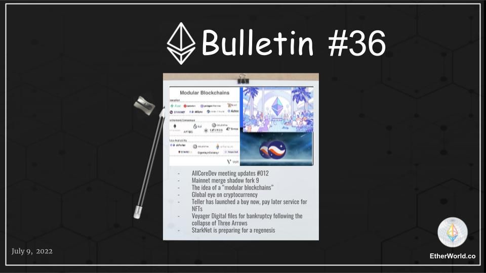 Ethereum Bulletin #36