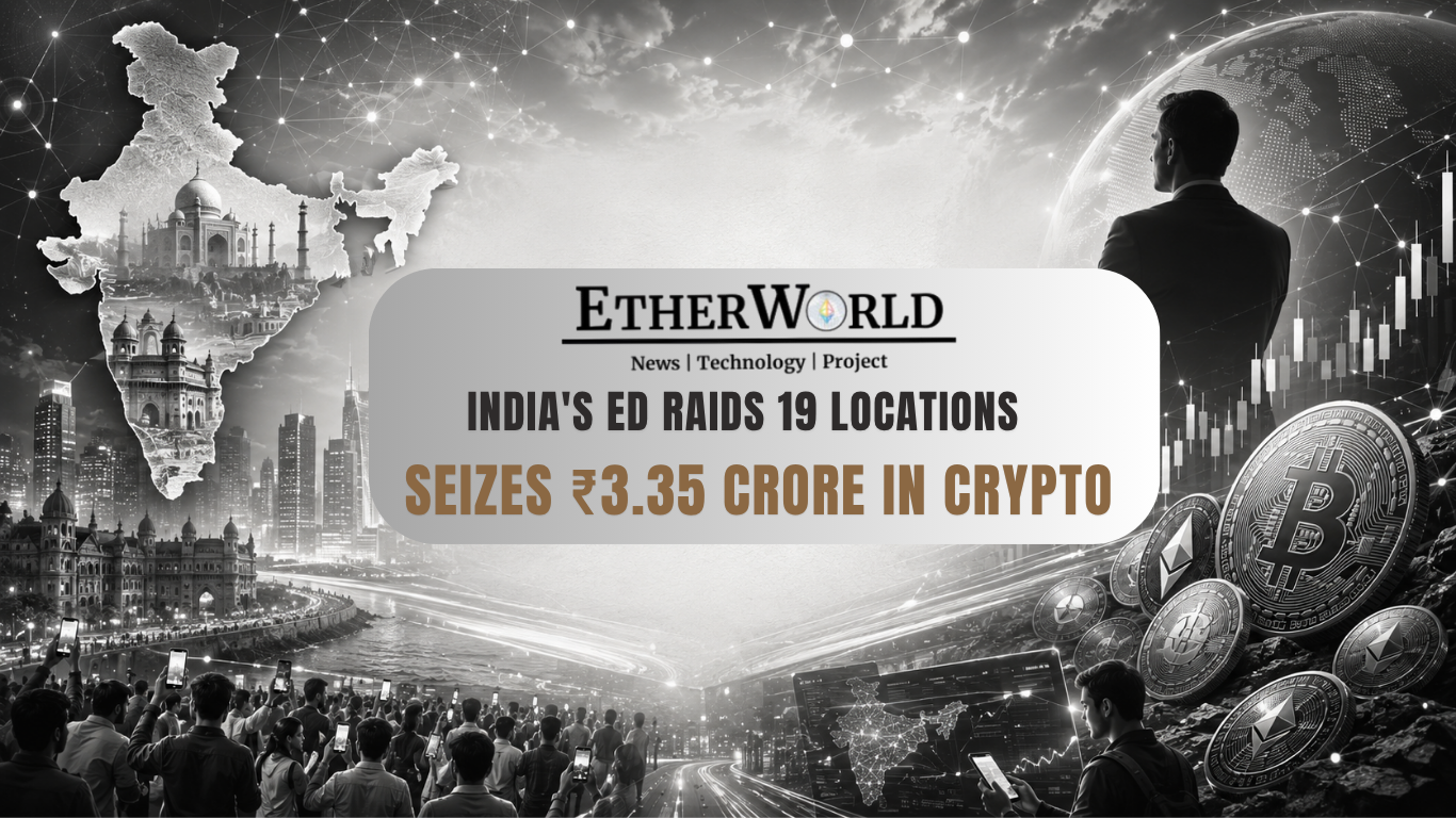 India's ED Raids 19 Locations, Seizes ₹3.35 Crore in Crypto