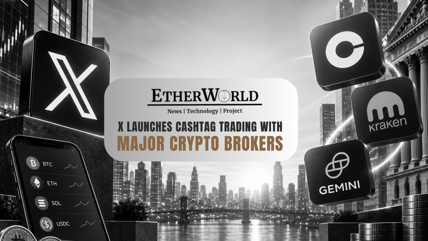 X Launches Cashtag Trading With Coinbase, Kraken, & Major Brokers