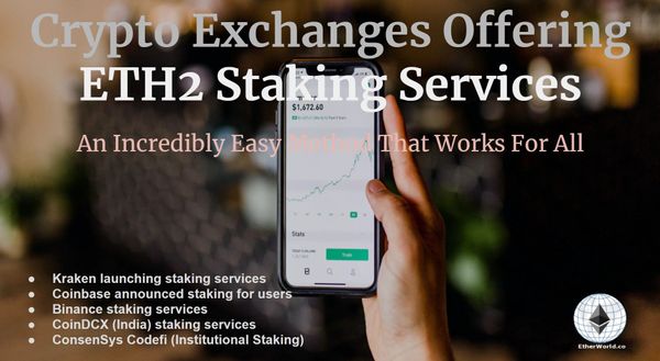 Crypto exchanges offering Eth2 staking services