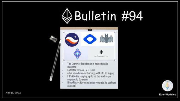 Ethereum Bulletin #94