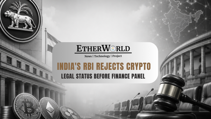 India's RBI Rejects Crypto Legal Status Before Finance Panel